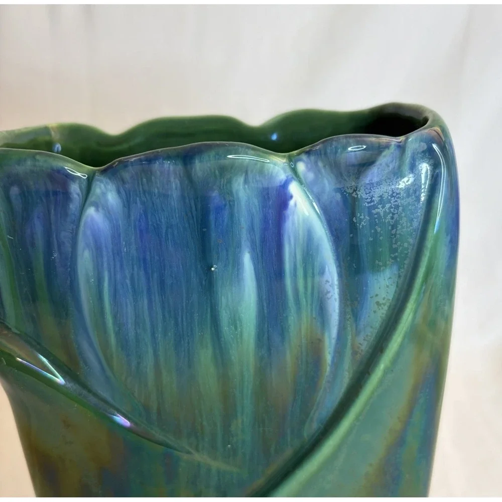 Vintage Royal Haeger Sculptural Tulip Rectangular Vase 8